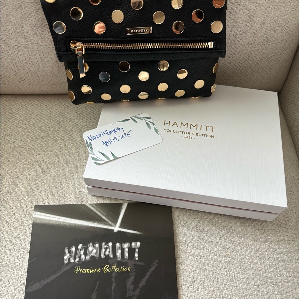 Hammitt Black and Gold Polka Dot Bag premiere vip small new w tags